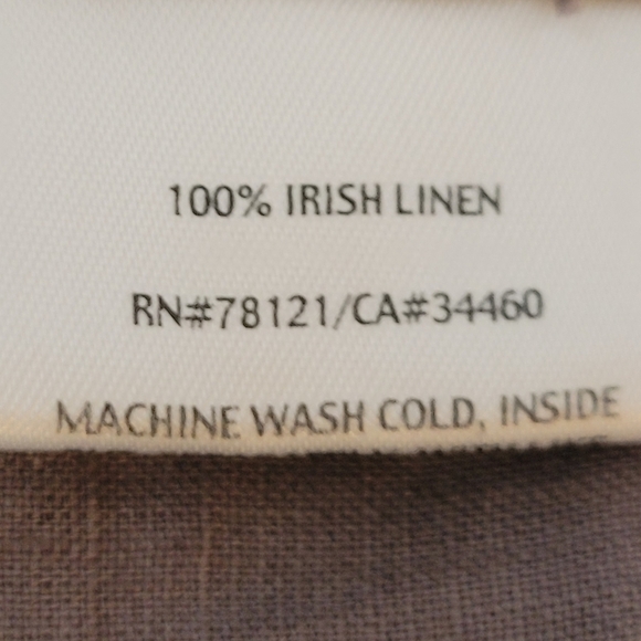 Eileen Fisher Taupe 100% Irish Linen Sleeveless Subtly Beaded Top - Size M - Picture 11 of 11